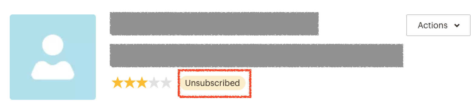 Mailchimp Member unsubscribed